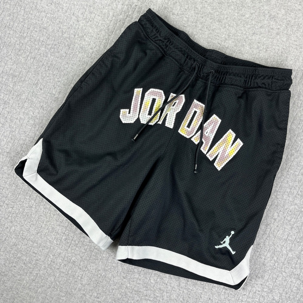 Michael Air Jordan Mesh Basketball Shorts Men S Black Jumpman Graphic Athletic